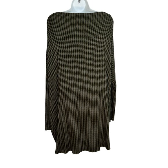 bryn Walker Dimitri Nocola Houndstooth Tunic Top Olive Green Black Large - Picture 8 of 12